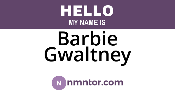 Barbie Gwaltney