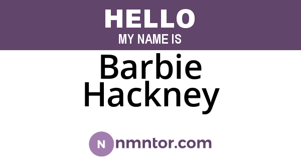 Barbie Hackney