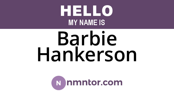 Barbie Hankerson