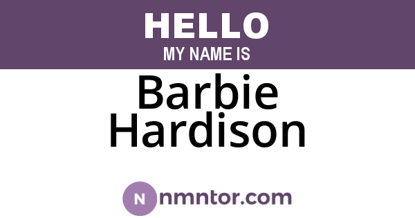 Barbie Hardison