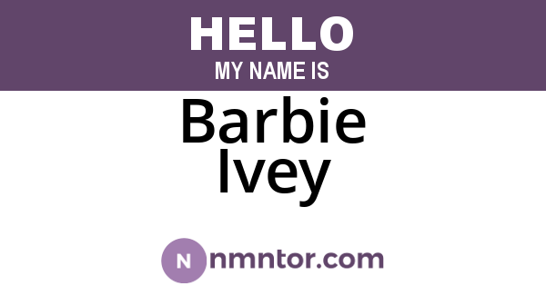 Barbie Ivey