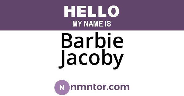 Barbie Jacoby