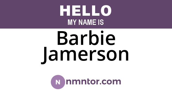 Barbie Jamerson