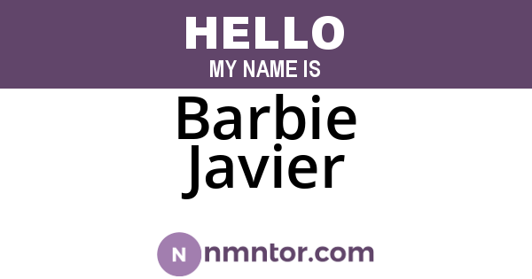 Barbie Javier