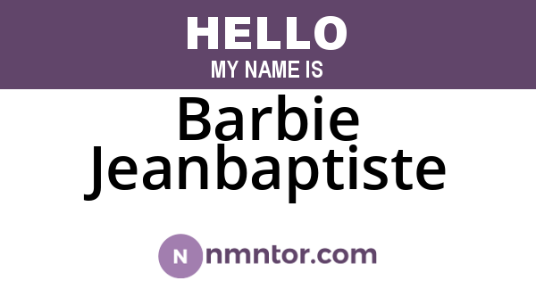 Barbie Jeanbaptiste