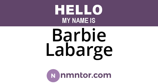 Barbie Labarge