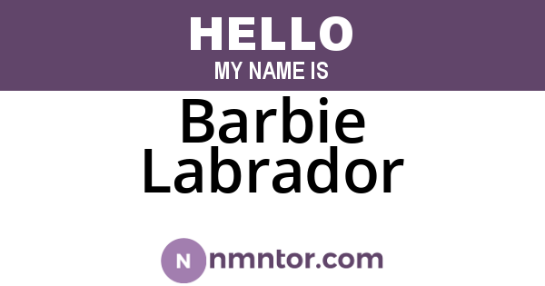 Barbie Labrador