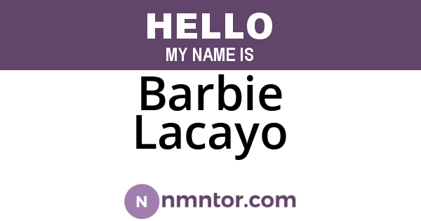 Barbie Lacayo