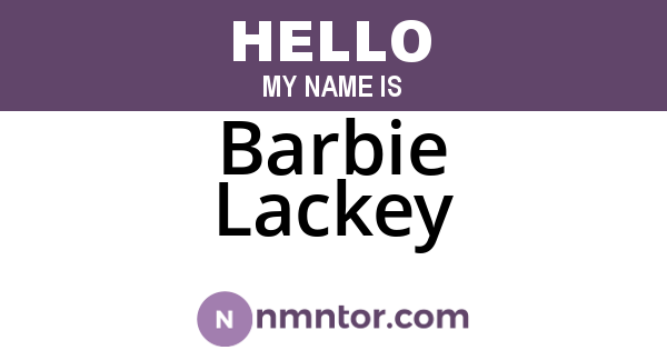 Barbie Lackey