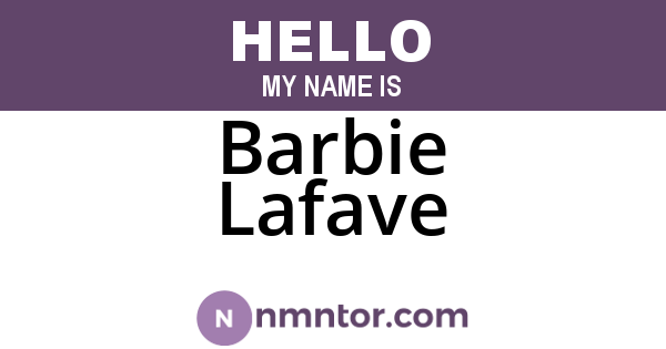 Barbie Lafave