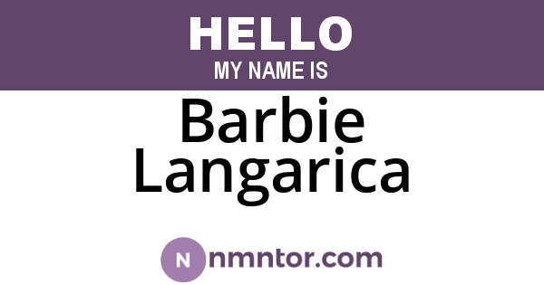 Barbie Langarica