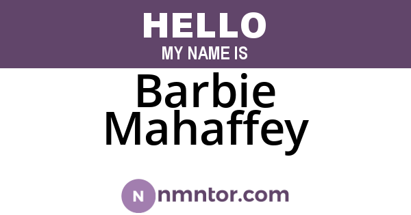 Barbie Mahaffey