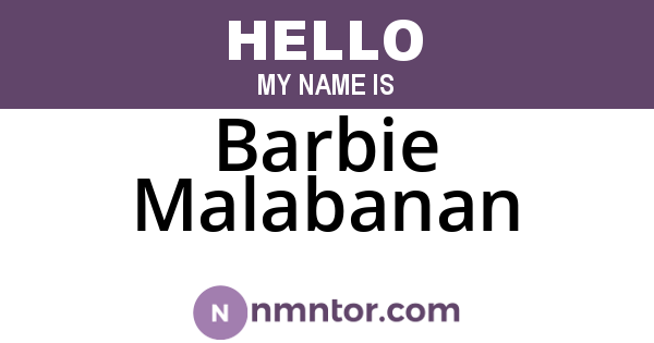 Barbie Malabanan
