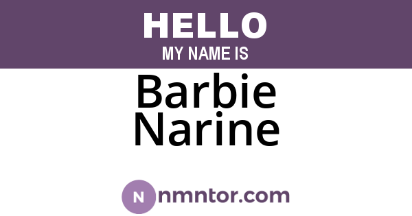 Barbie Narine