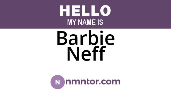 Barbie Neff