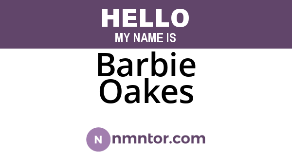 Barbie Oakes