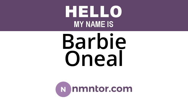 Barbie Oneal