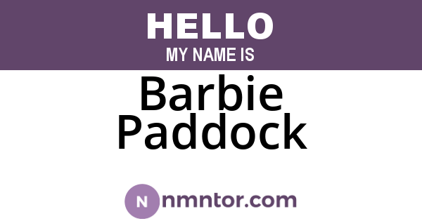 Barbie Paddock