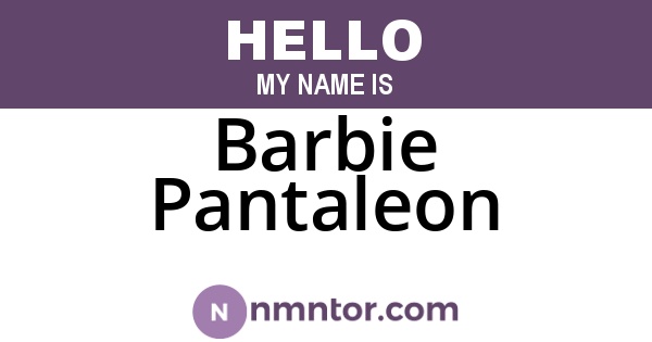 Barbie Pantaleon