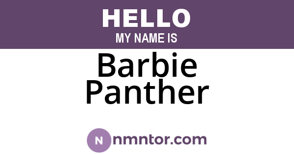 Barbie Panther