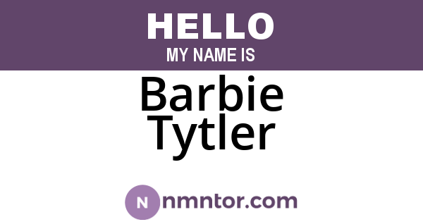 Barbie Tytler
