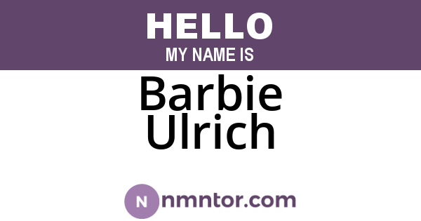 Barbie Ulrich