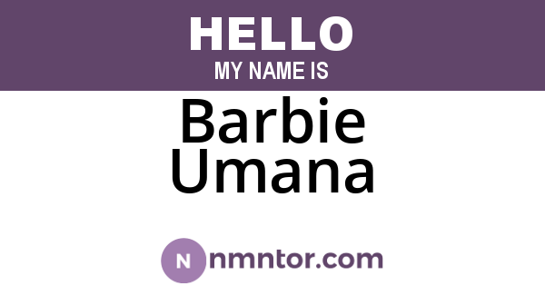 Barbie Umana
