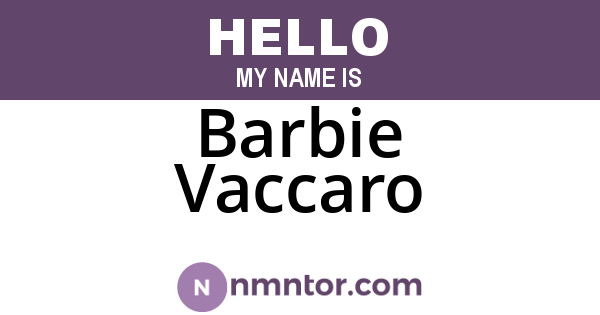 Barbie Vaccaro