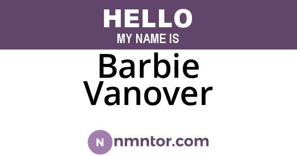 Barbie Vanover