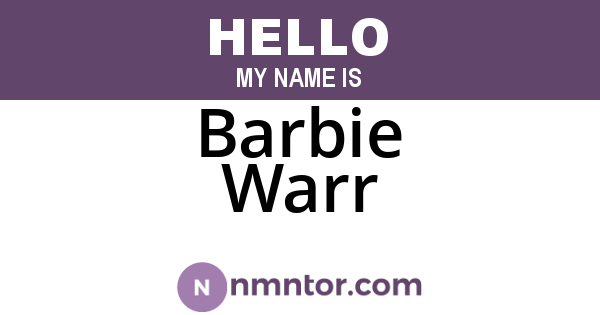 Barbie Warr