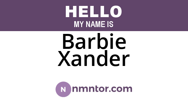 Barbie Xander