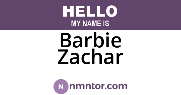 Barbie Zachar