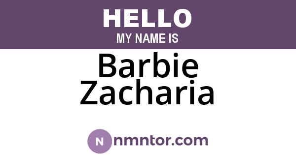 Barbie Zacharia