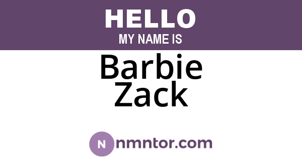 Barbie Zack