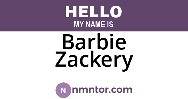 Barbie Zackery