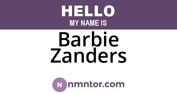 Barbie Zanders