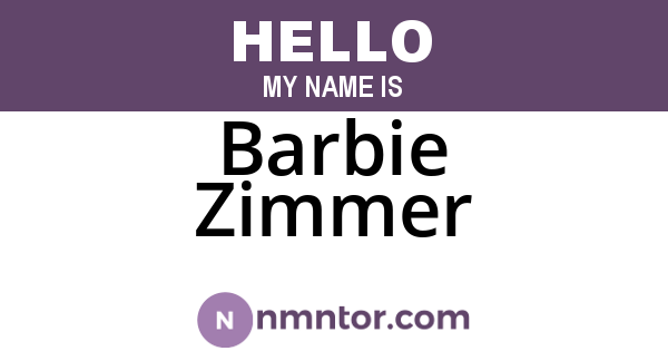 Barbie Zimmer