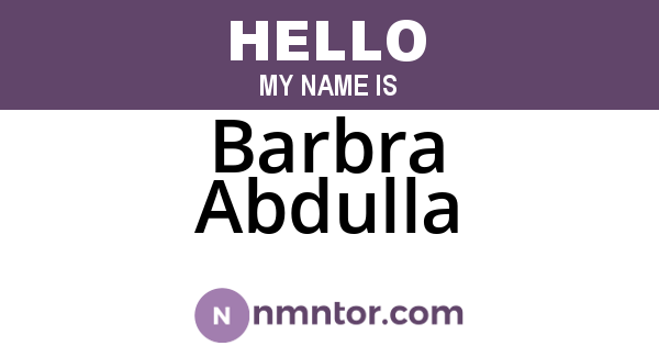Barbra Abdulla