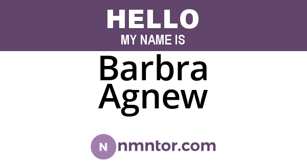 Barbra Agnew