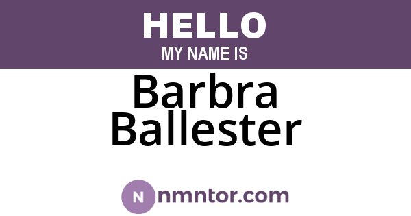 Barbra Ballester