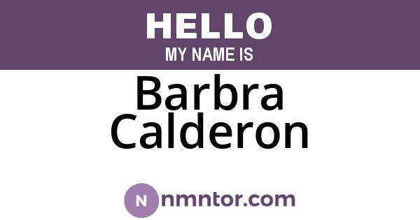 Barbra Calderon