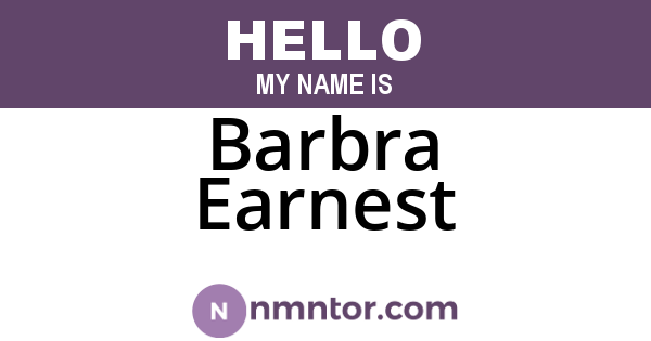 Barbra Earnest