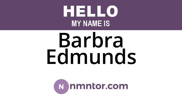 Barbra Edmunds
