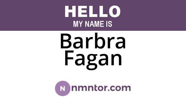 Barbra Fagan