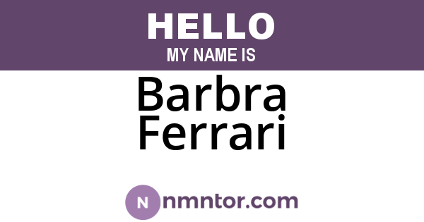 Barbra Ferrari