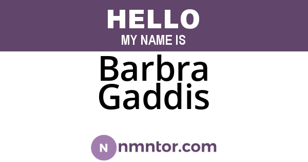 Barbra Gaddis