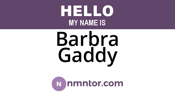Barbra Gaddy