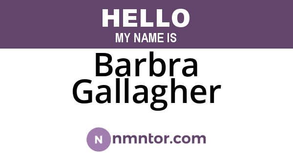 Barbra Gallagher