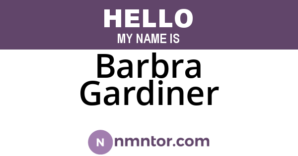 Barbra Gardiner