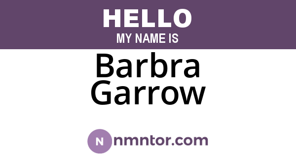 Barbra Garrow